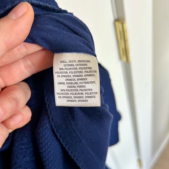 Maeve Anthropologie Maria Navy Embossed Knit Flared Midi Skirt - Picture 9 of 10